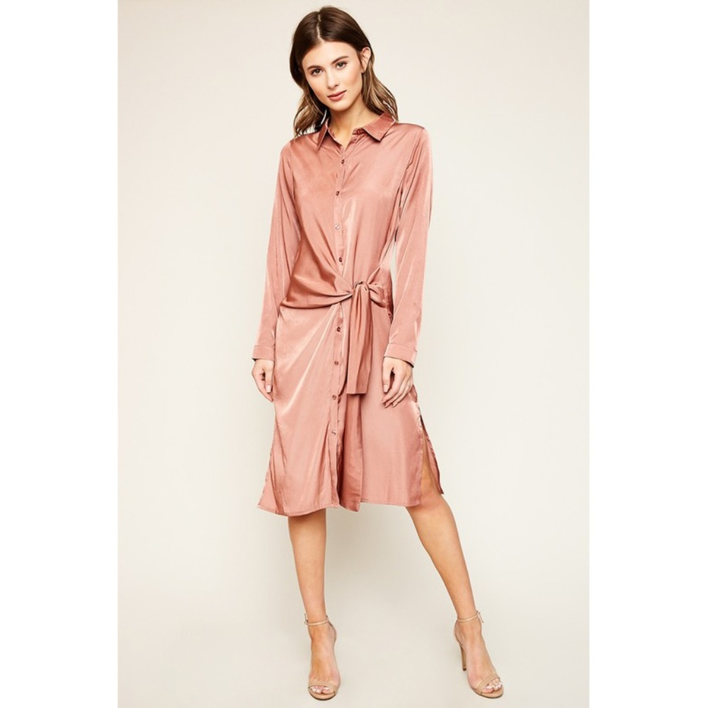 Blush Shirt Dress